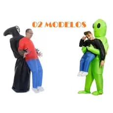 FANTASIA INFLÁVEL ET VERDE OU HOMEM PANICO HALLOWEEN ADULTO