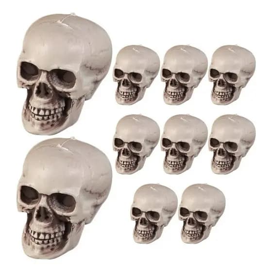 CAVEIRA DE  PLÁSTICO CRÂNIO11 CM  P/ DECORAÇÃO DE HALLOWEEN