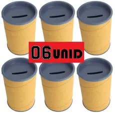 KIT COM  6 COFRINHOS DE PAPELÃO PRATA 10X6 LEMBRANCINHAS PARA PERSONALIZAR