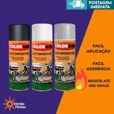 TINTA SPRAY COLORGIN ALTA TEMPERATURA 400ML VÁRIAS CORES