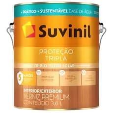 VERNIZ SUVINIL BASE ÁGUA BRILHANTE 3,6L VÁRIAS CORES