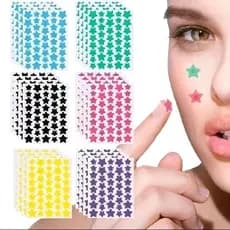 Adesivo Hidrocolóide para Acne -120 variações Formato Estrela, Absorção de Óleo e Proteção
