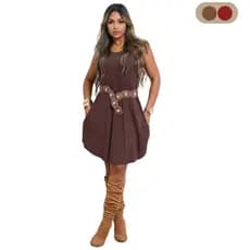 Vestido Midi Regata Feminino Soltinho Moderno Com Bolso Básico Versátil Tecido Macio Confortável