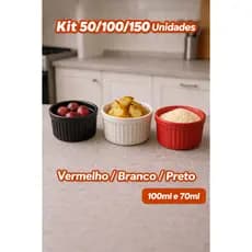 Kit Ramekin 50 100 150 NAWO Canelado Ramequim Plástico Melamina Molho Molheira petisqueira Ramecan