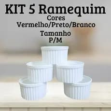Kit 5 Ramekin Nawo Ramequim Plastico Molho Restaurante Nawo Buffet Molheira petisqueira Ramecan