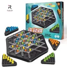 Jogo Tabuleiro Triangulos Xadrez Geométrico Elástico Estratégia Raciocínio Lógico Multijogador