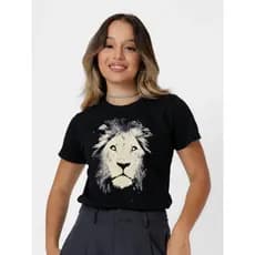 CAMISETA FEMININA LEÃO SOMBRA PREMIUM