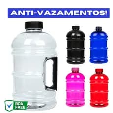 Garrafa de Água 700ml/1L /1.8L com Alça 100% Anti-Vazamentos Envio Imediato