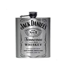 Cantil Bolso Inox Personalizado Com Nome Whisky Jack Premium