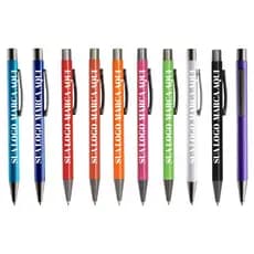Kit 5/ 10 Canetas Personalizada Metal Empresa Logo Nome 3.0