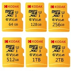 Micro SD 64GB 128GB 256GB 512GB 1TB 2TB Memória De Alta Velocidade U3 A1 V30 Classe 10 TF Para Adaptad