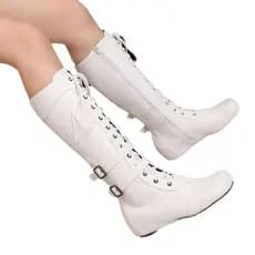 Outono inverno plana Retro cor sólida botas longas botas femininas sapatos femininos tamanho grande botas de cavaleiro