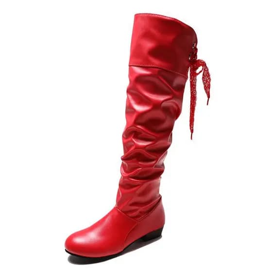 43 botas femininas de tamanho grande botas altas europeias americanas dedo do pé redondo arco cavaleiro botas femininas