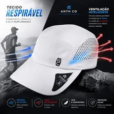Boné Five Panel Aba Reta Anth Co Original fitão Respiravel  Corrida Streetwear Iga maculino