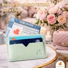 Porta Cartão Feminino Couro Legítmo Extra Fino Slim Compacto Verde