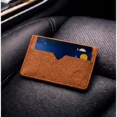 Porta Cartão Feminino Couro Legítmo Extra Fino Slim Compacto Marrom