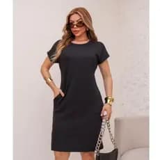 Vestido Feminino Evangelico Midi Liso Tecido Premium