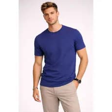 Camiseta Texturizada Casual BasicaTecido Premium