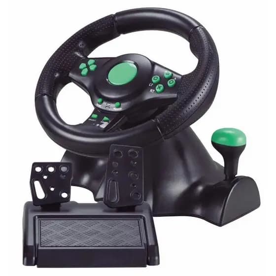 Volante Gamer Racer KP-5815A para Xbox 360, Ps3, Ps2 e Pc com Vibração (S15)