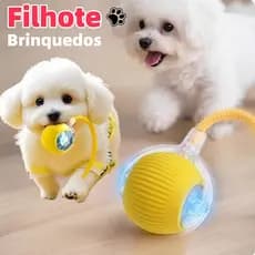 Bola de rolamento automática, brinquedo interativo para filhotes, treinamento elétrico para cães