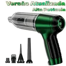 Aspirador e soprador de pó sem fio portátil de alta potência, 5 em 1, para automotivo/carro e casa