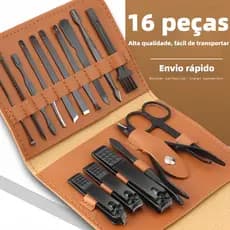 KIT 16 Pçs/Set Professional Aço Inoxidável Cutícula Nippers Cortador De Unhas Ferramentas