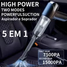 Alta Potência Aspirador e soprador De pó sem fio Portátil Potente 5 em1 para Automotivo/Carro e Casa