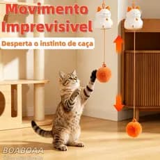 Brinquedo de Captura Automático | Bola de Pelúcia com Pulos | Estimula o Instinto de Caça