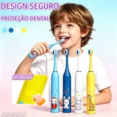 Escova de Dentes Recarregável Infantil Cartoon  Cerdas Macias, Impermeável e Desenvolvido para Bebês