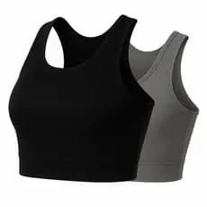 Kit 2 Top Academia Fitness Sustentação Nadador Regata Adulto Feminino Roupas Premium