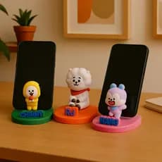 Suporte Celular/Telefone de Mesa Multiuso prático e Funcional Verde/Laranja/Rosa