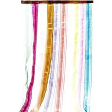 Cortina Arco Iris Tiras Plásticas Coloridas  80x1,98cm