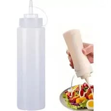 Bisnaga Grande 1 Litro Transparente Para Molhos Donuts  Azeite Cremes