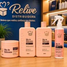 Linha Capilar MIX DE SILICONE SOUL 04 itens - Spray Finalizador - Shampoo - Condicionador- Mascara