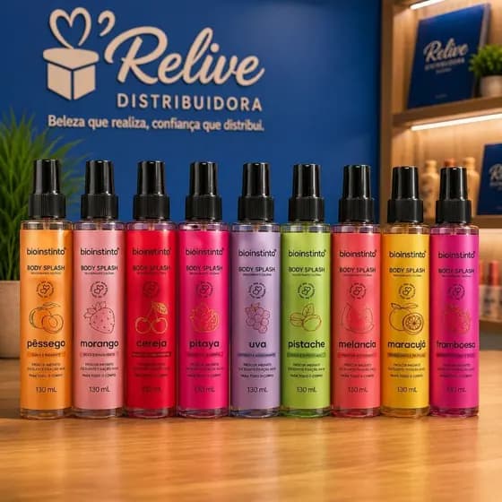 Body Splash Eu Amo Frutas BIO INSTINTO 130ml Desodorante Corporal Perfume Colônia Alta Fixação
