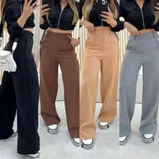 Calça Pantalona Alfaiataria Premium Cintura Alta PROMOÇÃO