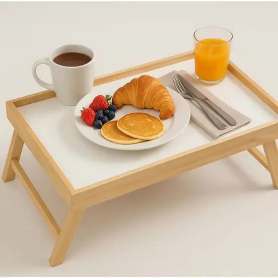 Bandeja de Café da Manhã na Cama | Mesa Dobrável Prática e Versátil