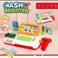 Caixa Registradora Brinquedo Infantil Mercadinho Scanner Luz E Som Maquina Registradora