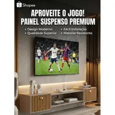 Rack Suspenso Home SHOP Leão 1.20CM / 1.80CM com 2 Portas para Tv de Até 75 Polegadas