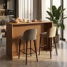 Bancada Gourmet Ripada Cairo 118cm Divisor de Ambiente Mesa Alta Cozinha Sala para 2 ou 4 Pessoas Moderna