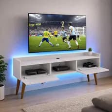 Rack Miami Suspenso VEGAS ou com Pés Painel 32 Polegadas Com 2 Portas - Lojas GM