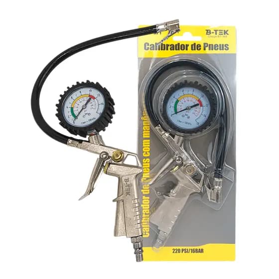 Calibrador de PneusCalibrador Bomba de Encher Pneus Manual 220PSI Calibrador Manual de Pneus Pratico Transporte Bomba de