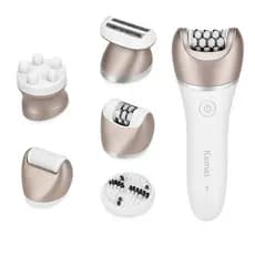 Depilador Elétrico C/ Limpeza Facial Kemei Kit 5 in 1 Uso Seco e Molhado