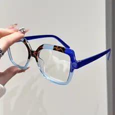 Novos Óculos De Bloqueio De Cores De Armação Quadrada , Elegantes De Passarela Estilo Instagram Grande Da Moda