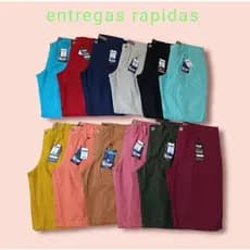 Bermuda de Sarja Masculina Com Bolsos Moda Verão DM algodão.