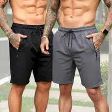 Kits 2 Bermudas Masculina Tactel Estilo Fit Moda Verão