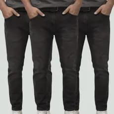 Kit 3 Calça Jeans Masculina Com Elastano Modelo Slim