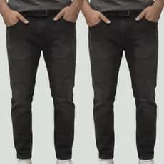 Kit 2 Calça Jeans Masculina Com Elastano Modelo Slim