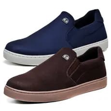 Kit 2 Tênis Masculino Sapatênis Slip On Sapatênis Casual Dia a Dia Confortável Lançamento Envio Imediato