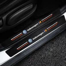 Adesivo Protetor De Soleira De Porta De Carro De Fibra De Carbono , 4 Unidades , Para Volkswagen VW Beetle Golf Jetta Pa